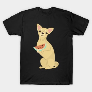 Chihuahua Dog with watermelon T-Shirt